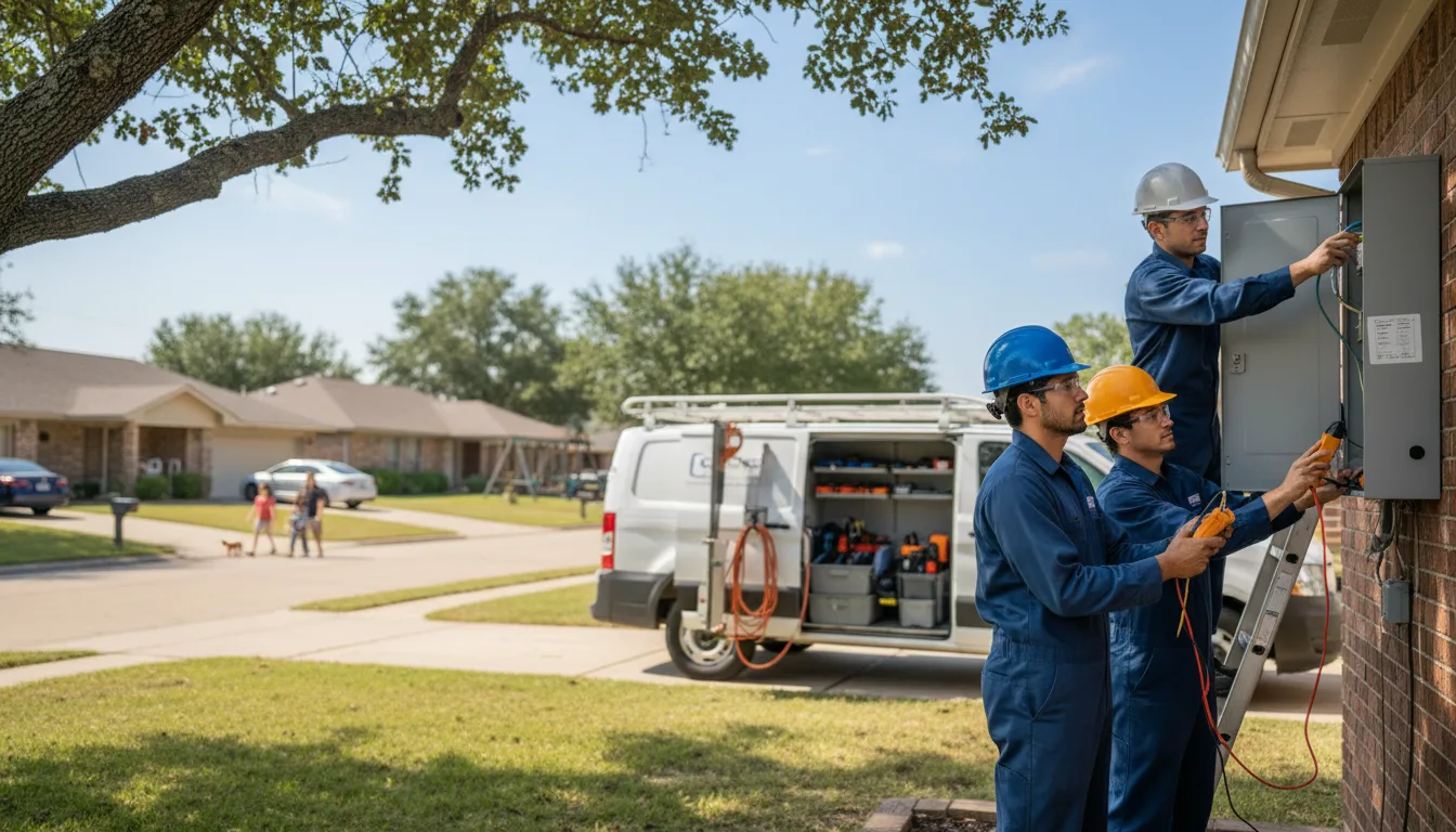 Certified electrician providing emergency electrical services in Bergheim, TX